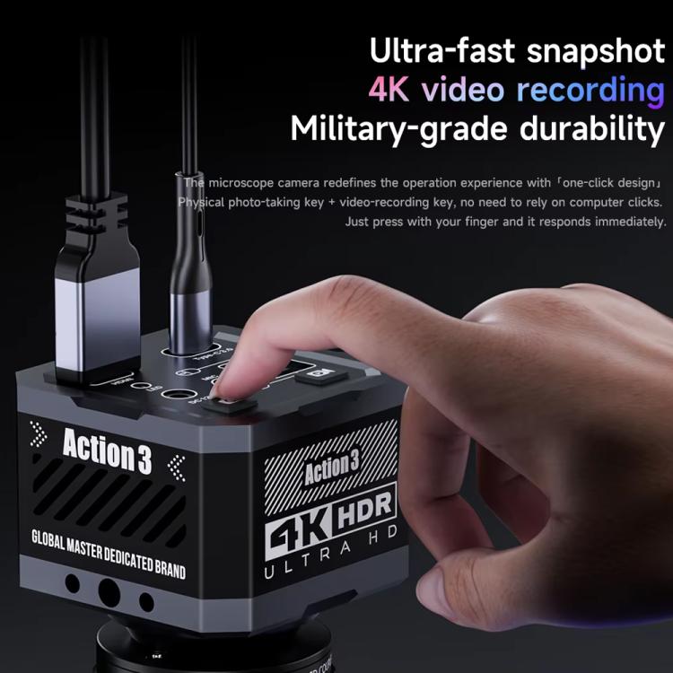 Mechanic Action3 HDMI / USB Thermal Imaging 4K HD Microscope Camera, Plug:EU Plug - Microscope Magnifier Series by MECHANIC | Online Shopping UK | buy2fix