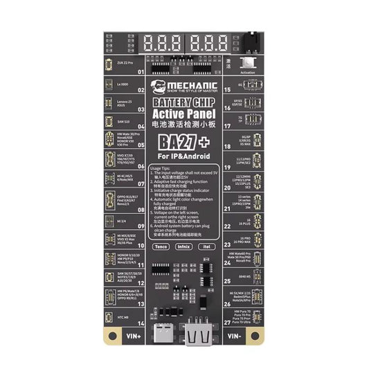 Mechanic BA27+ 4.2V Low Voltage Output Battery Chip Activation Board for iPhone 8-16 Pro Max / Most Android - Test Tools by MECHANIC | Online Shopping UK | buy2fix