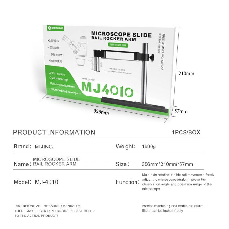 Mijing MJ4010 32mm 360 Universal Metal Swing Arm Liftable Fixed Stand with Slide Rails - Others by MIJING | Online Shopping UK | buy2fix