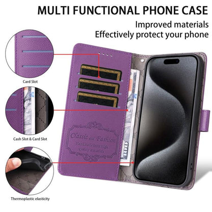 For iPhone Air Litchi Texture RFID Blocking 3-Card Wallet Leather Phone Case(Purple) - iPhone Air Cases by buy2fix | Online Shopping UK | buy2fix