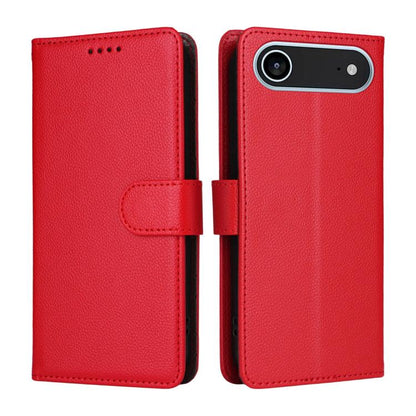 For iPhone Air Litchi Texture RFID Blocking 3-Card Wallet Leather Phone Case(Red) - iPhone Air Cases by buy2fix | Online Shopping UK | buy2fix