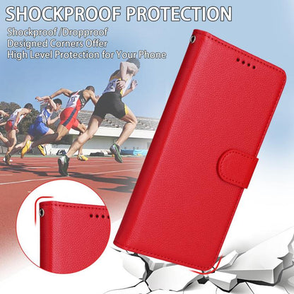 For iPhone Air Litchi Texture RFID Blocking 3-Card Wallet Leather Phone Case(Red) - iPhone Air Cases by buy2fix | Online Shopping UK | buy2fix