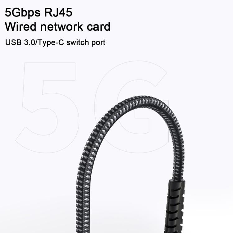 USB -C / Type-C Elbow to RJ45 Aluminum Alloy Shell Ethernet HUB Adapter(Silver) - USB HUB by buy2fix | Online Shopping UK | buy2fix