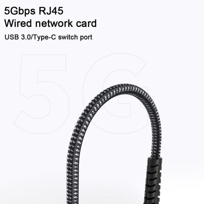 USB -C / Type-C Elbow to RJ45 Aluminum Alloy Shell Ethernet HUB Adapter(Silver) - USB HUB by buy2fix | Online Shopping UK | buy2fix