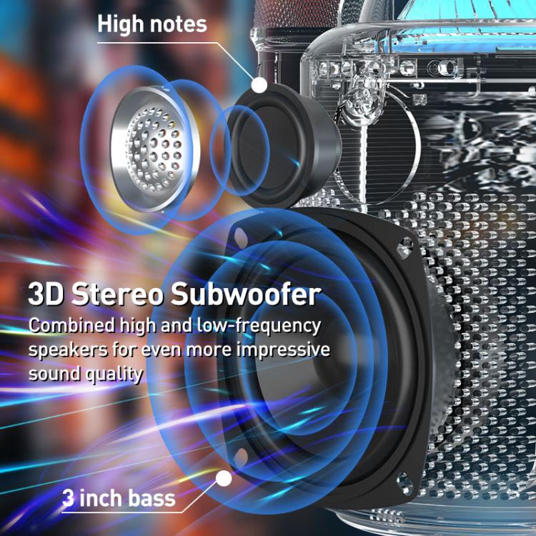 Lebo Y11 Outdoor Portable Wireless Karaoke Dual Microphone Bluetooth Speaker(Black) - Desktop Speaker by buy2fix | Online Shopping UK | buy2fix