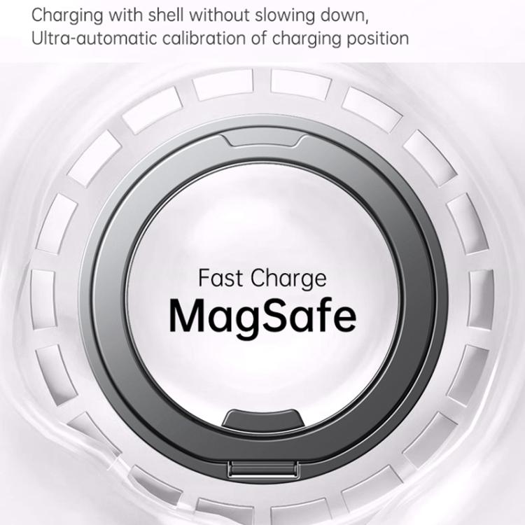 For iPhone 17 Pro Max Gear 360 Rotation MagSafe Holder Phone Case(White) - iPhone 17 Pro Max Cases by buy2fix | Online Shopping UK | buy2fix