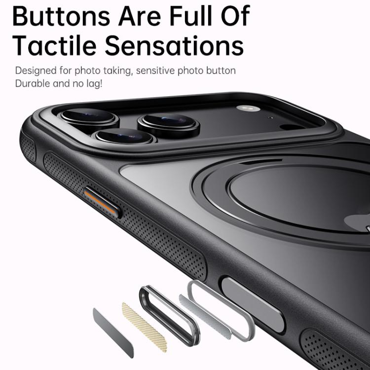 For iPhone 17 Pro Gear 360 Rotation MagSafe Holder Phone Case(Black) - iPhone 17 Pro Cases by buy2fix | Online Shopping UK | buy2fix