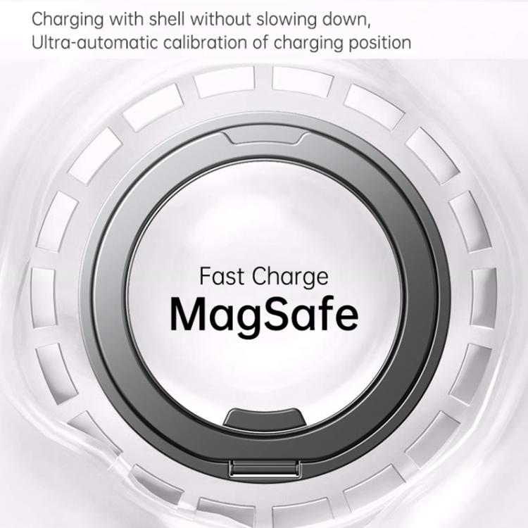 For iPhone 17 Pro Gear 360 Rotation MagSafe Holder Phone Case(White) - iPhone 17 Pro Cases by buy2fix | Online Shopping UK | buy2fix