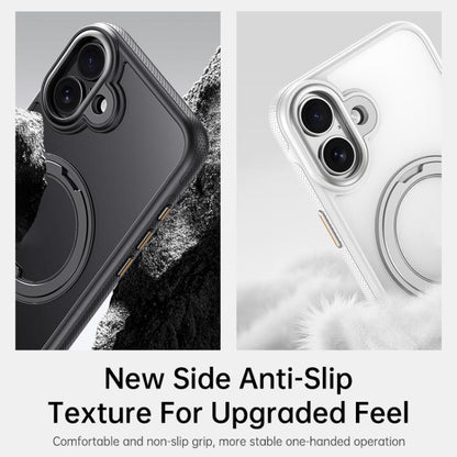 For iPhone 17 Gear 360 Rotation MagSafe Holder Phone Case(White) - iPhone 17 Cases by buy2fix | Online Shopping UK | buy2fix