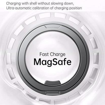 For iPhone 17 Gear 360 Rotation MagSafe Holder Phone Case(White) - iPhone 17 Cases by buy2fix | Online Shopping UK | buy2fix