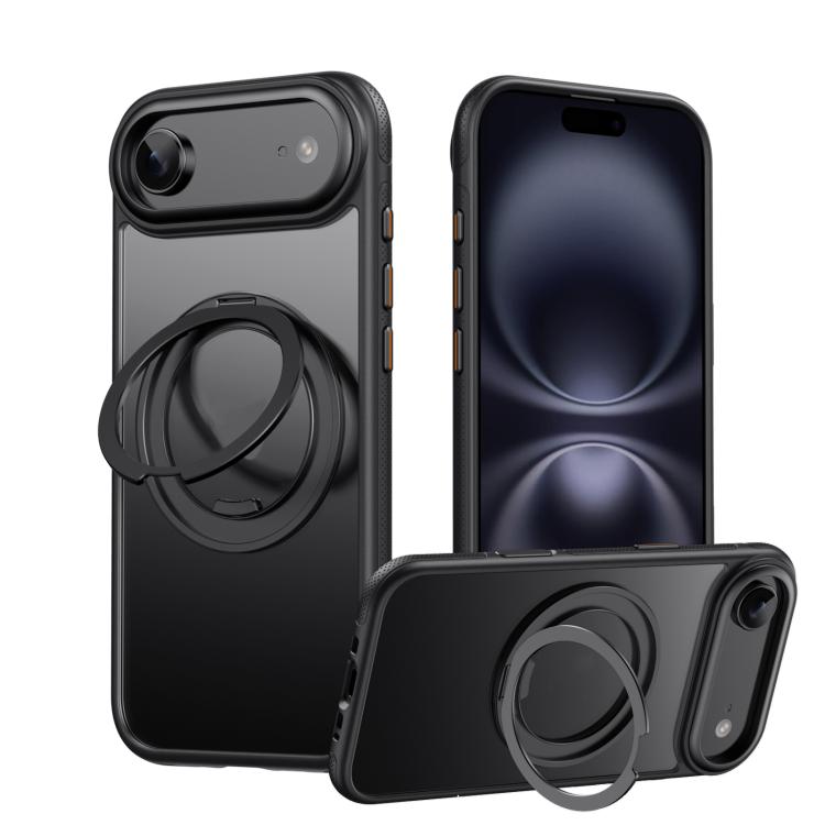 For iPhone Air Gear 360 Rotation MagSafe Holder Phone Case(Black) - iPhone Air Cases by buy2fix | Online Shopping UK | buy2fix