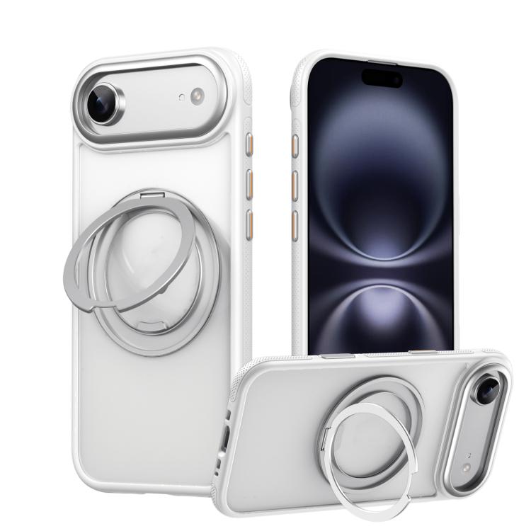 For iPhone Air Gear 360 Rotation MagSafe Holder Phone Case(White) - iPhone Air Cases by buy2fix | Online Shopping UK | buy2fix