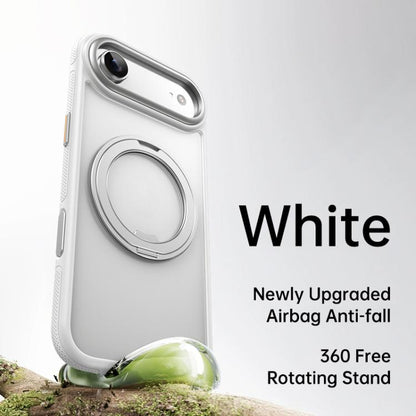 For iPhone Air Gear 360 Rotation MagSafe Holder Phone Case(White) - iPhone Air Cases by buy2fix | Online Shopping UK | buy2fix