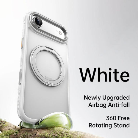 For iPhone Air Gear 360 Rotation MagSafe Holder Phone Case(White) - iPhone Air Cases by buy2fix | Online Shopping UK | buy2fix