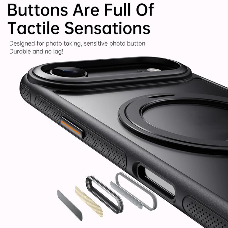 For iPhone Air Gear 360 Rotation MagSafe Holder Phone Case(White) - iPhone Air Cases by buy2fix | Online Shopping UK | buy2fix