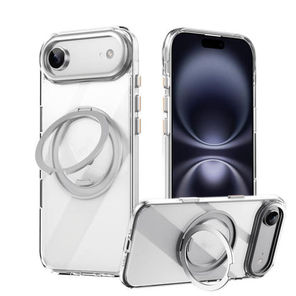 For iPhone Air Gear 360 Rotation MagSafe Holder Phone Case(Transparent) - iPhone Air Cases by buy2fix | Online Shopping UK | buy2fix