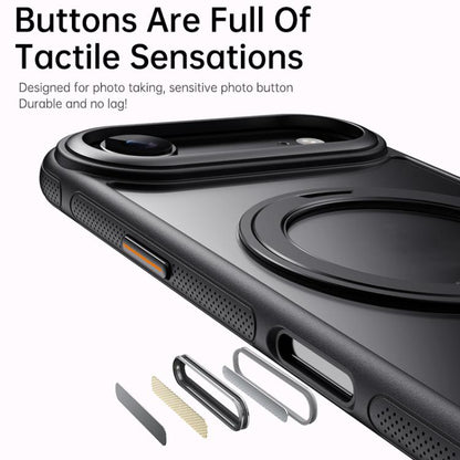 For iPhone Air Gear 360 Rotation MagSafe Holder Phone Case(Transparent) - iPhone Air Cases by buy2fix | Online Shopping UK | buy2fix