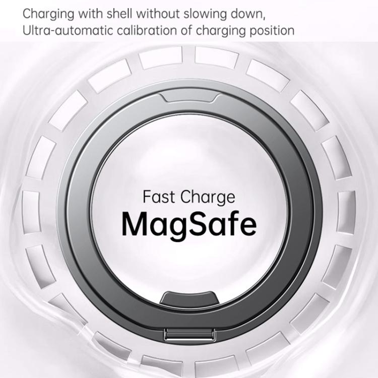 For iPhone Air Gear 360 Rotation MagSafe Holder Phone Case(Transparent) - iPhone Air Cases by buy2fix | Online Shopping UK | buy2fix