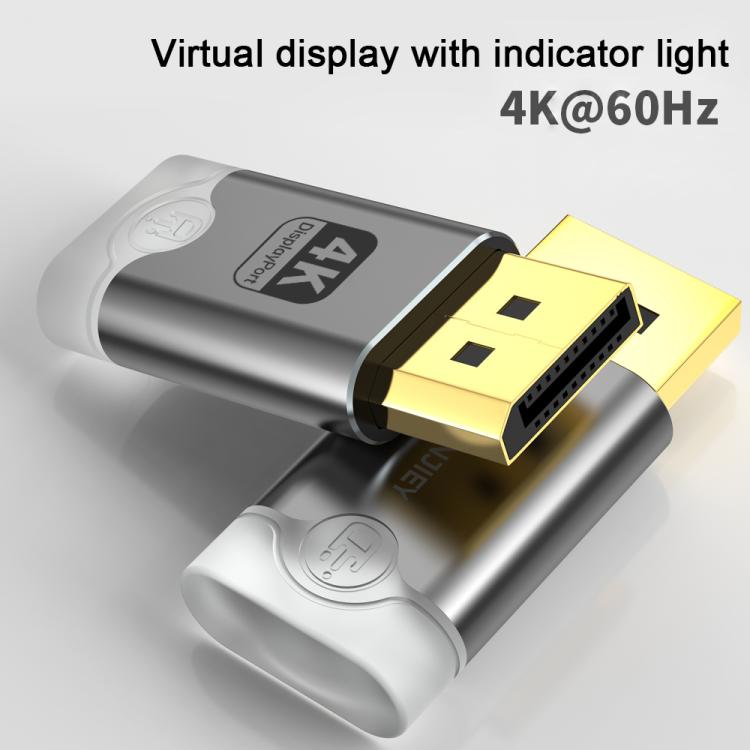 DOONJIEY DisplayPort Interface Graphics Card Spoofer Display Emulator Virtual Monitor with Indicator Light(Black) -  by buy2fix | Online Shopping UK | buy2fix