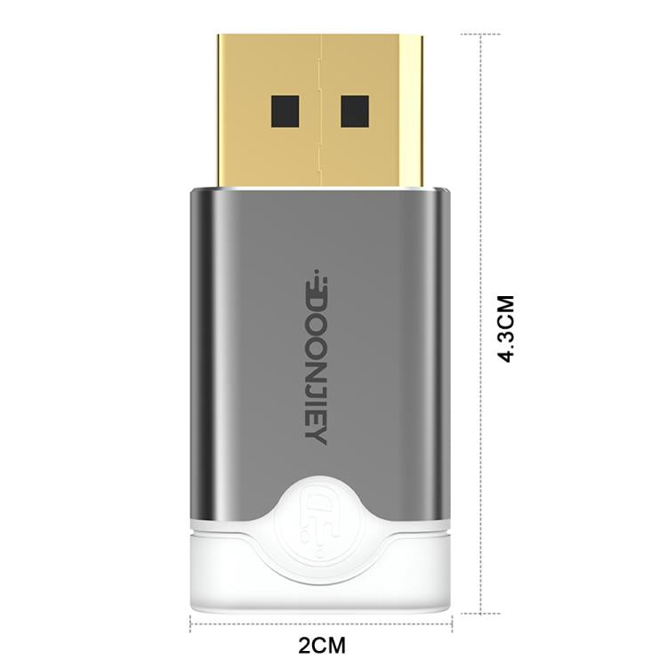 DOONJIEY DisplayPort Interface Graphics Card Spoofer Display Emulator Virtual Monitor with Indicator Light(Silver) -  by buy2fix | Online Shopping UK | buy2fix