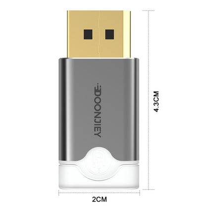 DOONJIEY DisplayPort Interface Graphics Card Spoofer Display Emulator Virtual Monitor with Indicator Light(Silver) -  by buy2fix | Online Shopping UK | buy2fix