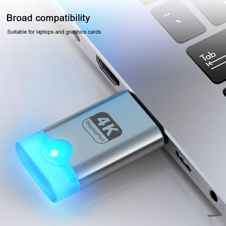 DOONJIEY DisplayPort Interface Graphics Card Spoofer Display Emulator Virtual Monitor with Indicator Light(Black) -  by buy2fix | Online Shopping UK | buy2fix