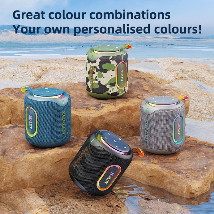 Zealot M1 30W Portable Outdoor IPX6 RGB Stereo Bluetooth Speaker(Blue) - Waterproof Speaker by ZEALOT | Online Shopping UK | buy2fix