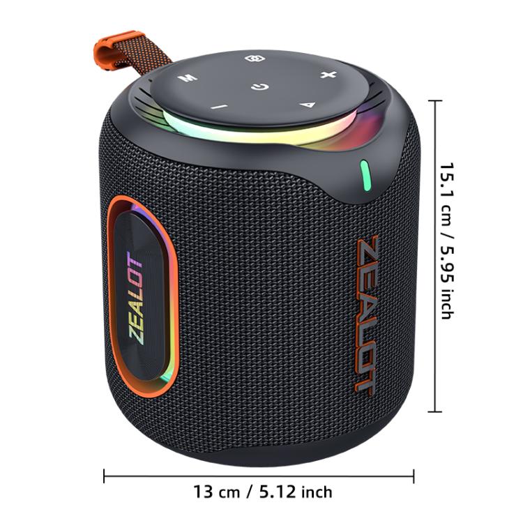 Zealot M1 30W Portable Outdoor IPX6 RGB Stereo Bluetooth Speaker(Black) - Waterproof Speaker by ZEALOT | Online Shopping UK | buy2fix