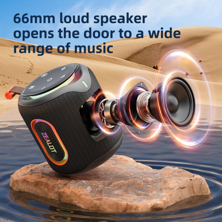 Zealot M1 30W Portable Outdoor IPX6 RGB Stereo Bluetooth Speaker(Blue) - Waterproof Speaker by ZEALOT | Online Shopping UK | buy2fix