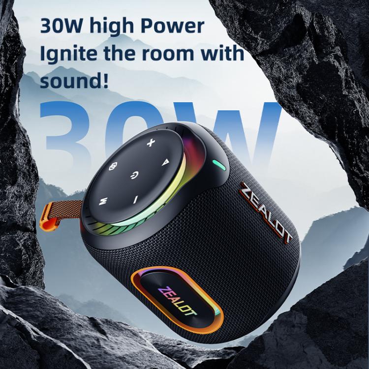 Zealot M1 30W Portable Outdoor IPX6 RGB Stereo Bluetooth Speaker(Black) - Waterproof Speaker by ZEALOT | Online Shopping UK | buy2fix