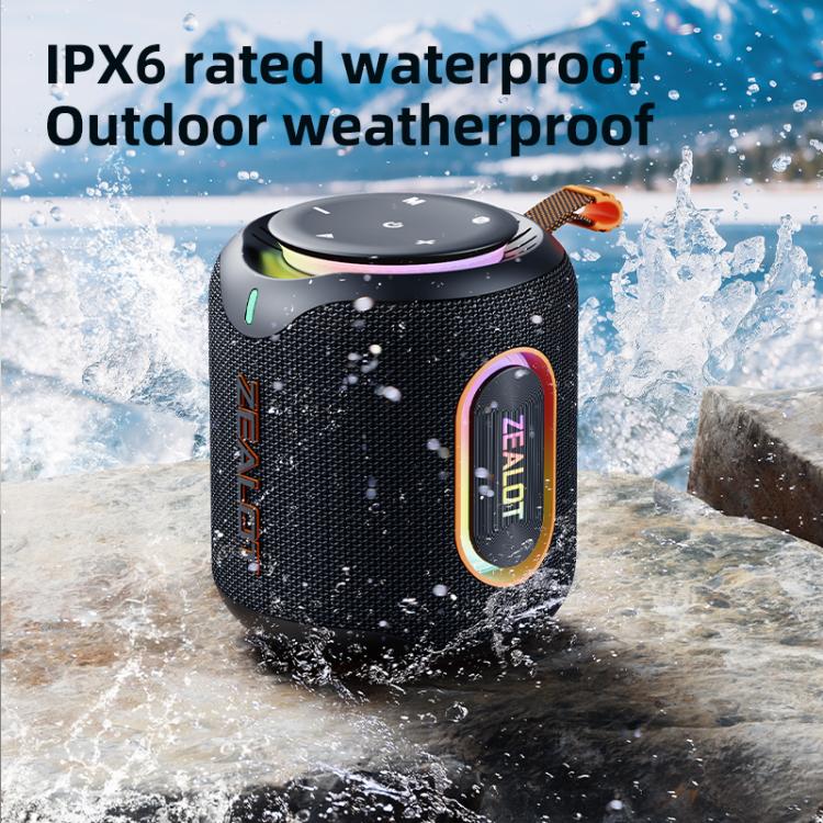 Zealot M1 30W Portable Outdoor IPX6 RGB Stereo Bluetooth Speaker(Black) - Waterproof Speaker by ZEALOT | Online Shopping UK | buy2fix