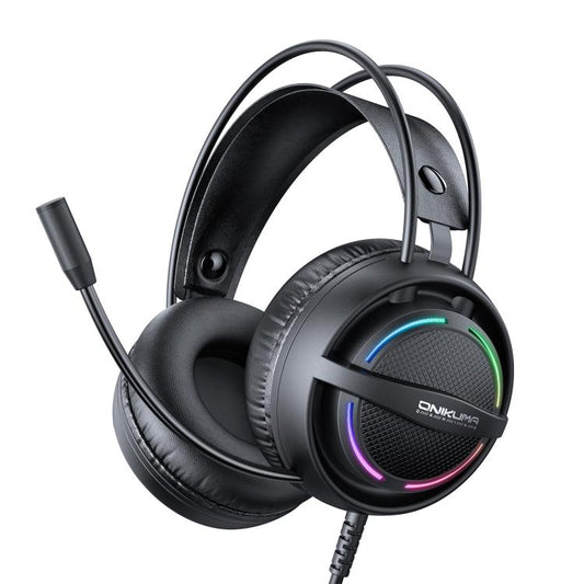 ONIKUMA X88 Head-mounted RGB Light E-Sports Gaming Headset, Cable Length: 2.2m(Black) - Multimedia Headset by ONIKUMA | Online Shopping UK | buy2fix