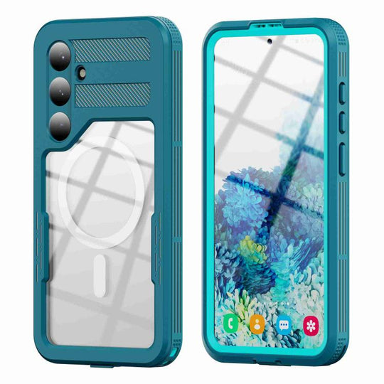 For Samsung Galaxy S24 5G RedPepper IP68 Waterproof Triple-proof MagSafe Phone Case(Blue)