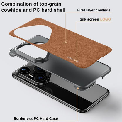 For Huawei Pura 80 Pro / Pura 80 Pro+ 5G SULADA Frameless Top Layer Cowhide Leather PC Phone Case(Black) - Huawei Cases by SULADA | Online Shopping UK | buy2fix