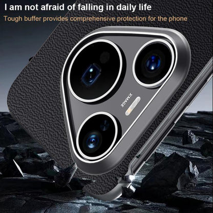 For Huawei Pura 80 Ultra 5G SULADA Frameless Top Layer Cowhide Leather PC Phone Case(Black) - Huawei Cases by SULADA | Online Shopping UK | buy2fix