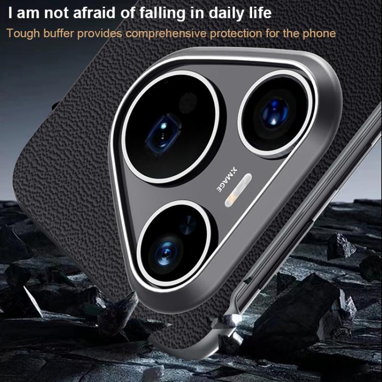 For Huawei Pura 80 5G SULADA Frameless Top Layer Cowhide Leather PC Phone Case(Black) - Huawei Cases by SULADA | Online Shopping UK | buy2fix