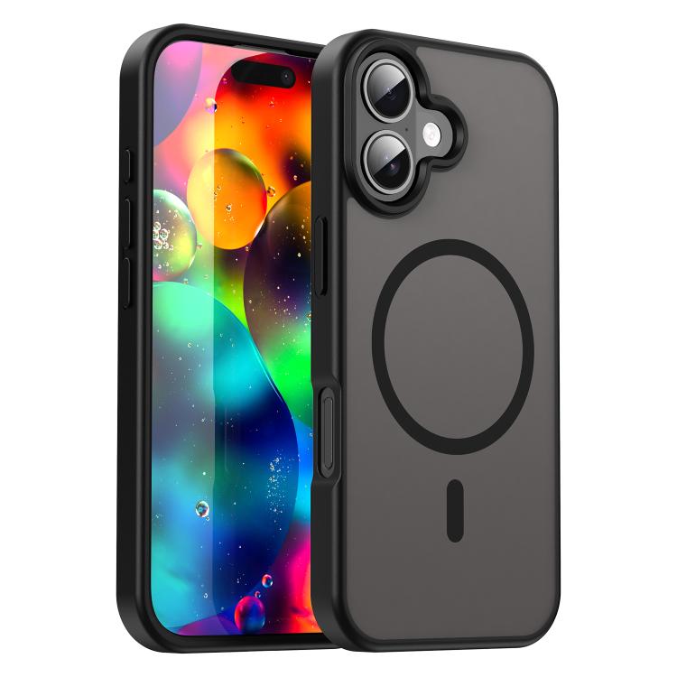 For iPhone 17 Fanying Series PC Hybrid TPU Translucent Frosted MagSafe Phone Case(Translucent Black) - iPhone 17 Cases by buy2fix | Online Shopping UK | buy2fix