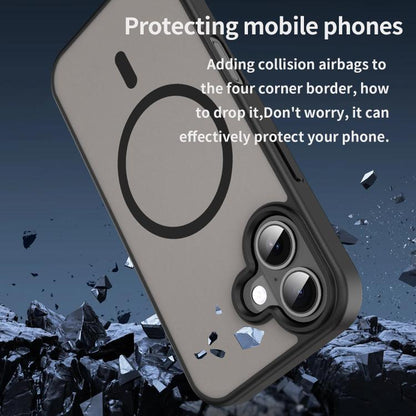 For iPhone 17 Fanying Series PC Hybrid TPU Translucent Frosted MagSafe Phone Case(Translucent Black) - iPhone 17 Cases by buy2fix | Online Shopping UK | buy2fix