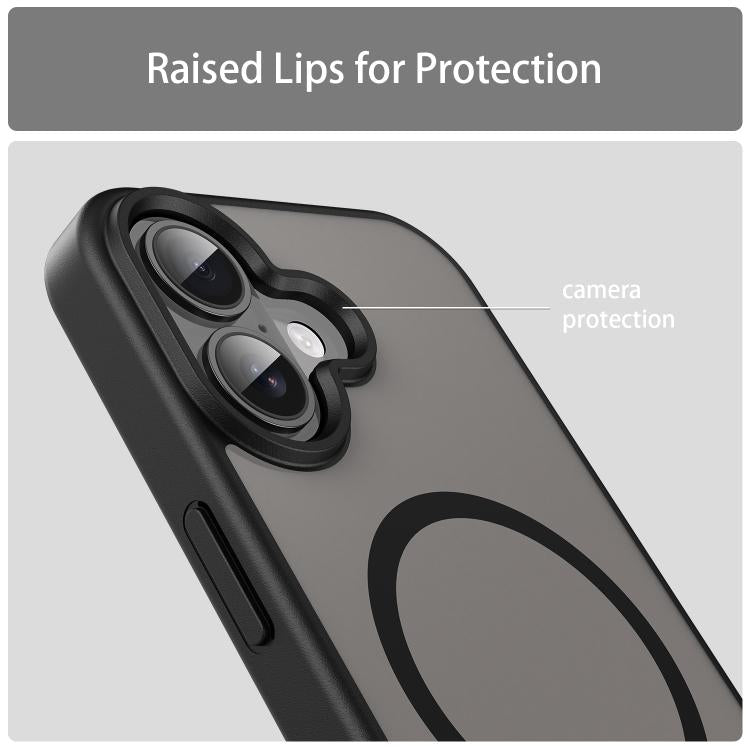 For iPhone 17 Fanying Series PC Hybrid TPU Translucent Frosted MagSafe Phone Case(Translucent Black) - iPhone 17 Cases by buy2fix | Online Shopping UK | buy2fix