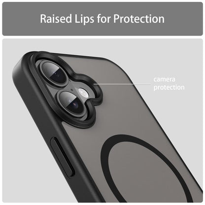 For iPhone 17 Fanying Series PC Hybrid TPU Translucent Frosted MagSafe Phone Case(Translucent Black) - iPhone 17 Cases by buy2fix | Online Shopping UK | buy2fix