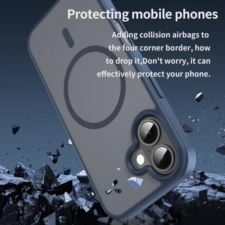 For iPhone 17 Fanying Series PC Hybrid TPU Translucent Frosted MagSafe Phone Case(Cyan Blue) - iPhone 17 Cases by buy2fix | Online Shopping UK | buy2fix