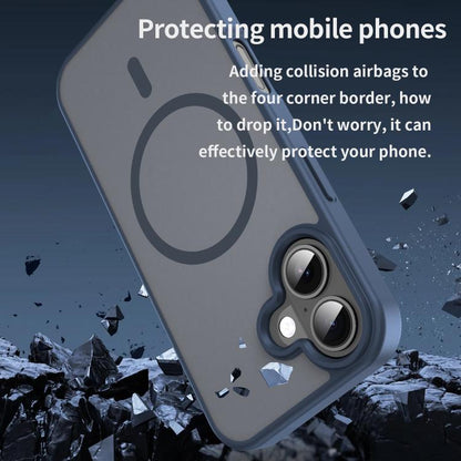 For iPhone 17 Fanying Series PC Hybrid TPU Translucent Frosted MagSafe Phone Case(Cyan Blue) - iPhone 17 Cases by buy2fix | Online Shopping UK | buy2fix