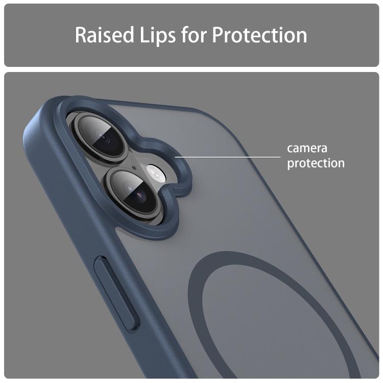 For iPhone 17 Fanying Series PC Hybrid TPU Translucent Frosted MagSafe Phone Case(Cyan Blue) - iPhone 17 Cases by buy2fix | Online Shopping UK | buy2fix
