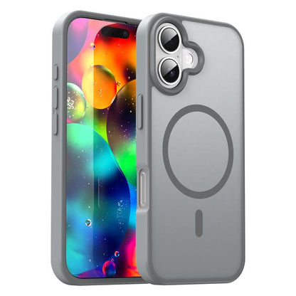 For iPhone 17 Fanying Series PC Hybrid TPU Translucent Frosted MagSafe Phone Case(Silver Grey) - iPhone 17 Cases by buy2fix | Online Shopping UK | buy2fix