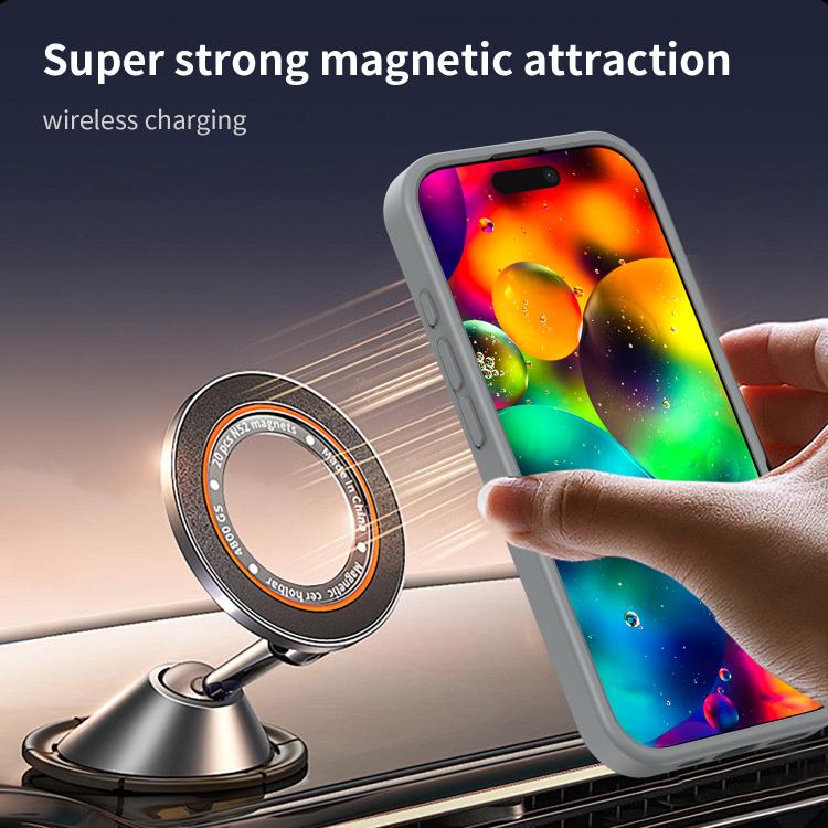 For iPhone 17 Fanying Series PC Hybrid TPU Translucent Frosted MagSafe Phone Case(Silver Grey) - iPhone 17 Cases by buy2fix | Online Shopping UK | buy2fix