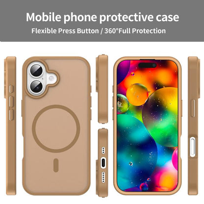 For iPhone 17 Fanying Series PC Hybrid TPU Translucent Frosted MagSafe Phone Case(Desert Gold) - iPhone 17 Cases by buy2fix | Online Shopping UK | buy2fix