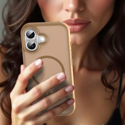 For iPhone 17 Fanying Series PC Hybrid TPU Translucent Frosted MagSafe Phone Case(Desert Gold) - iPhone 17 Cases by buy2fix | Online Shopping UK | buy2fix