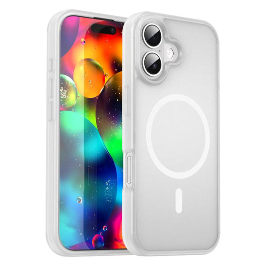 For iPhone 17 Fanying Series PC Hybrid TPU Translucent Frosted MagSafe Phone Case(Matte White) - iPhone 17 Cases by buy2fix | Online Shopping UK | buy2fix