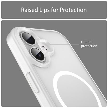 For iPhone 17 Fanying Series PC Hybrid TPU Translucent Frosted MagSafe Phone Case(Matte White) - iPhone 17 Cases by buy2fix | Online Shopping UK | buy2fix