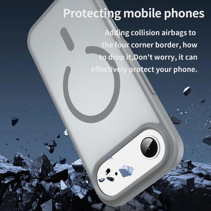 For iPhone Air Fanying Series PC Hybrid TPU Translucent Frosted MagSafe Phone Case(Silver Grey) - iPhone Air Cases by buy2fix | Online Shopping UK | buy2fix